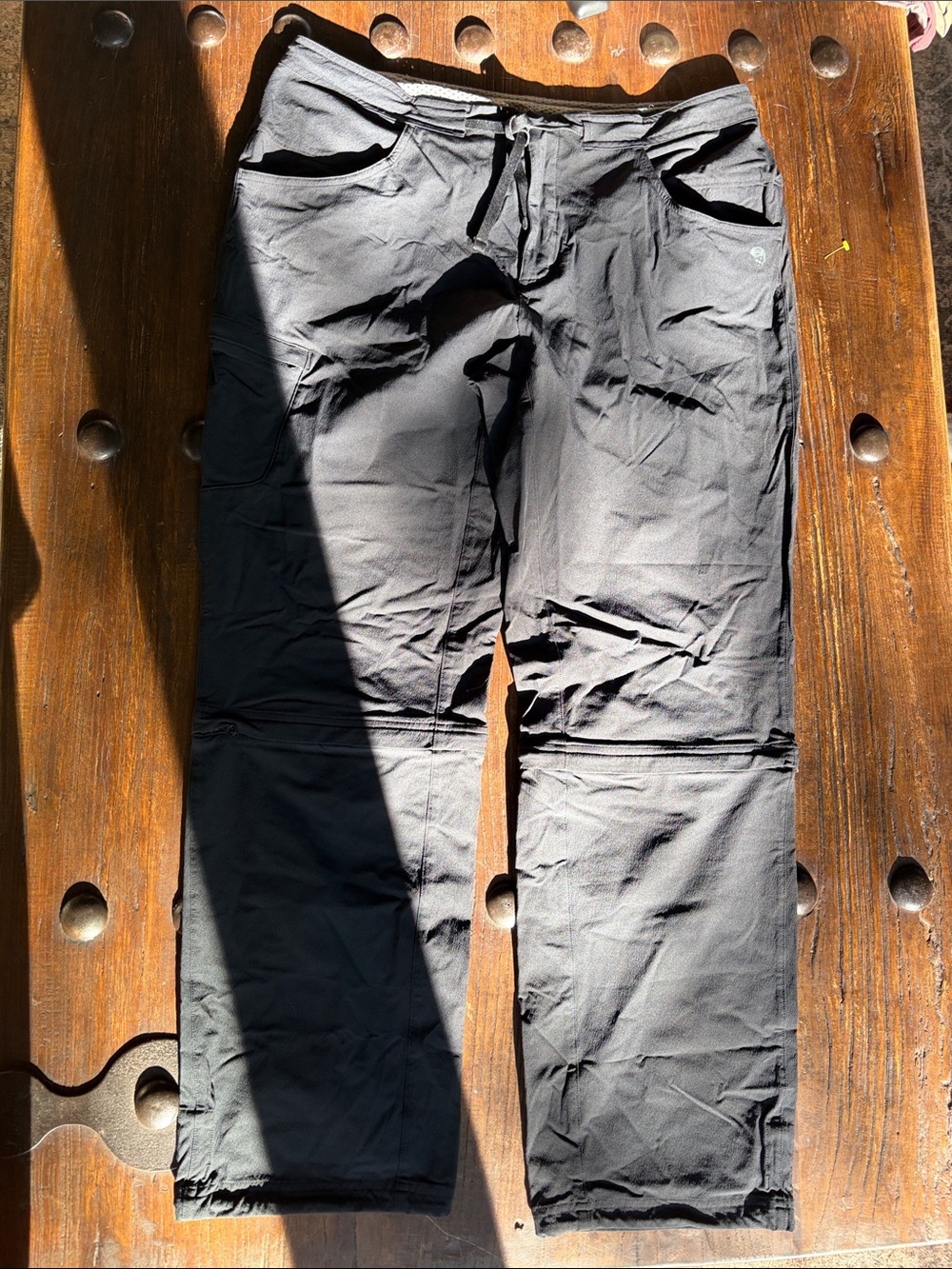 Mountain Hardwear Black Cargo Zip-Off Pants